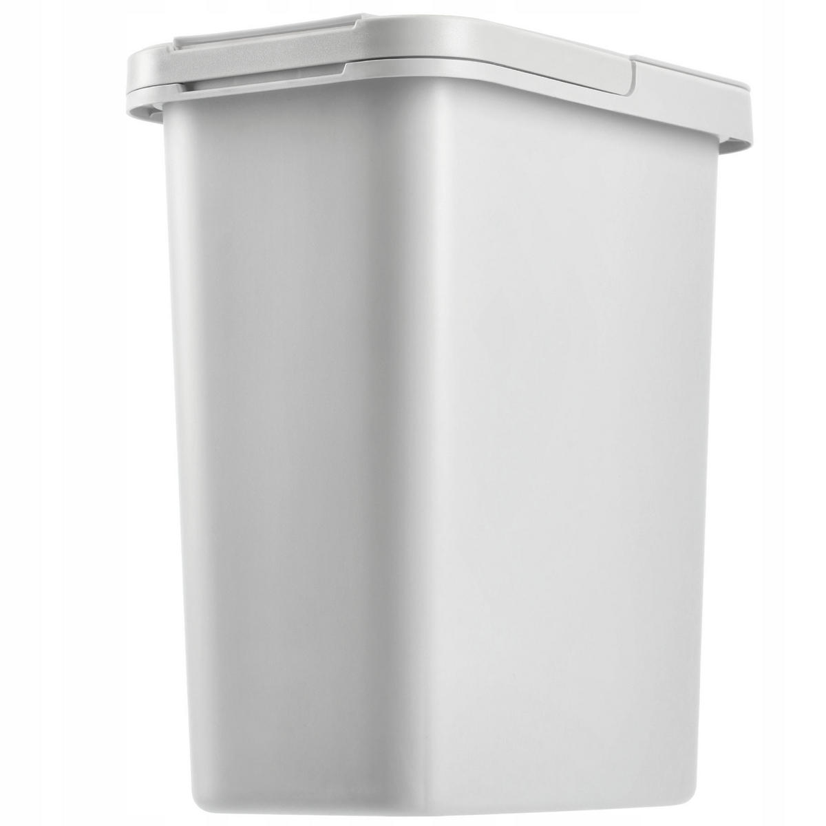 ABFALLBEHÄLTER mit Griff, 12L, Hellgrau - Hellgrau, Kunststoff (19/34cm) - KADAX