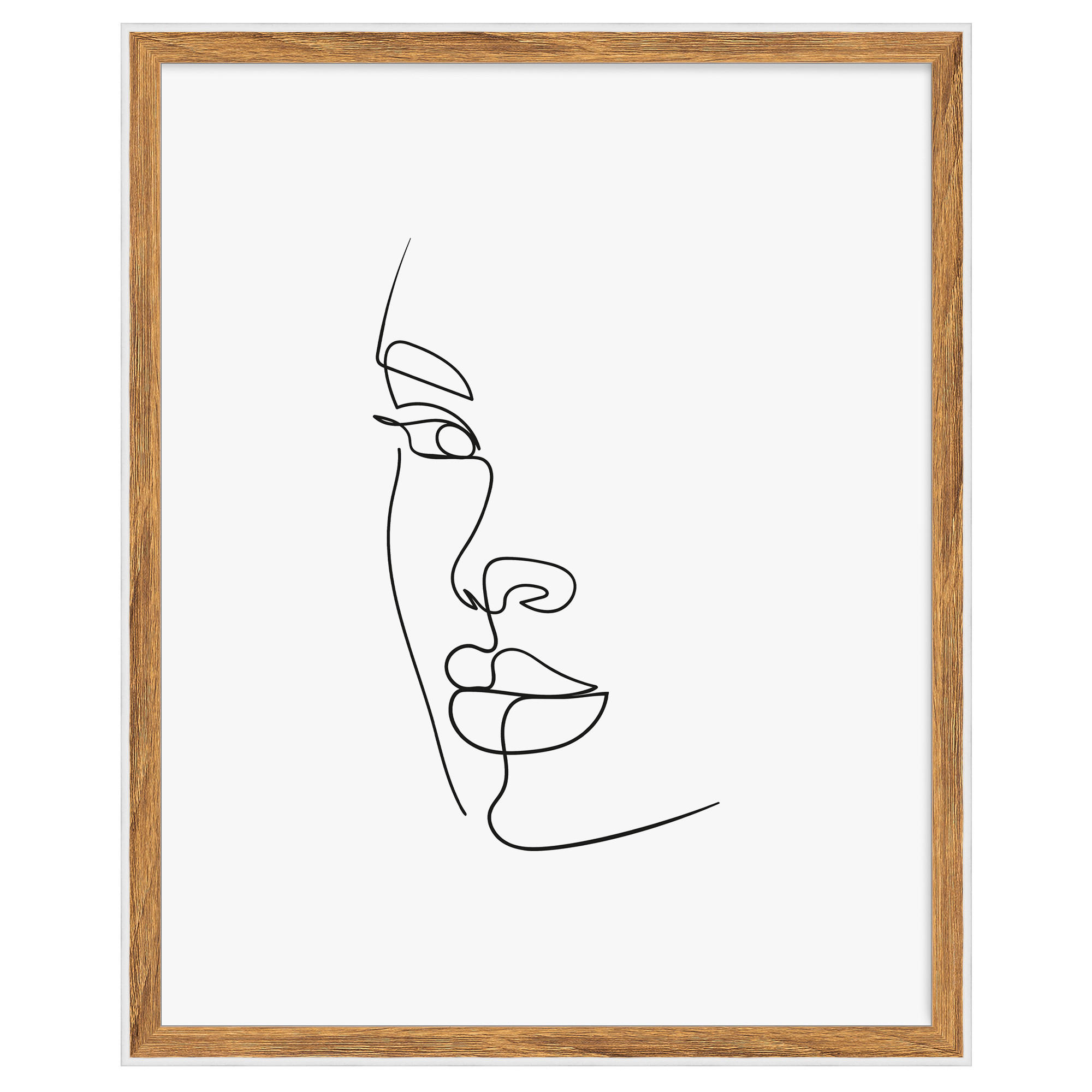 BILDERRAHMEN Silhouette Holzrahmen, 40x50 cm, Natur - Naturfarben, Holzwerkstoff (41.2/51.2/2cm) - walther design