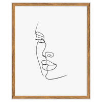 BILDERRAHMEN Silhouette Holzrahmen, 40x50 cm, Natur - Naturfarben, Holzwerkstoff (41.2/51.2/2cm) - walther design