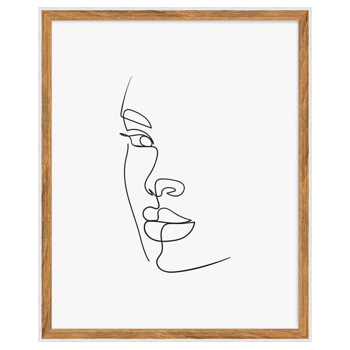 BILDERRAHMEN Silhouette Holzrahmen, 40x50 cm, Natur - Naturfarben, Holzwerkstoff (41.2/51.2/2cm) - walther design