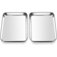 BACKBLECH 2-teiliges Set 23,7 x 17,7 x 2,5 cm Edelstahl - Silberfarben, Metall (17.7/2.5/23.7cm)