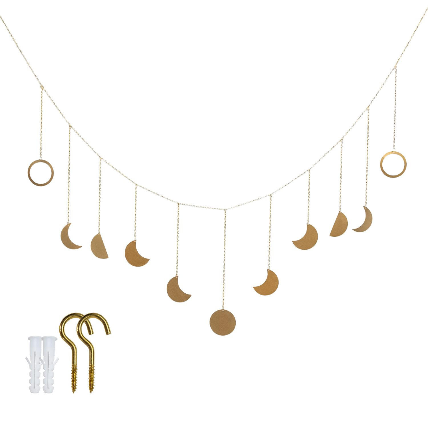 Intirilife Mondphasen Gold 28x1x141 cm