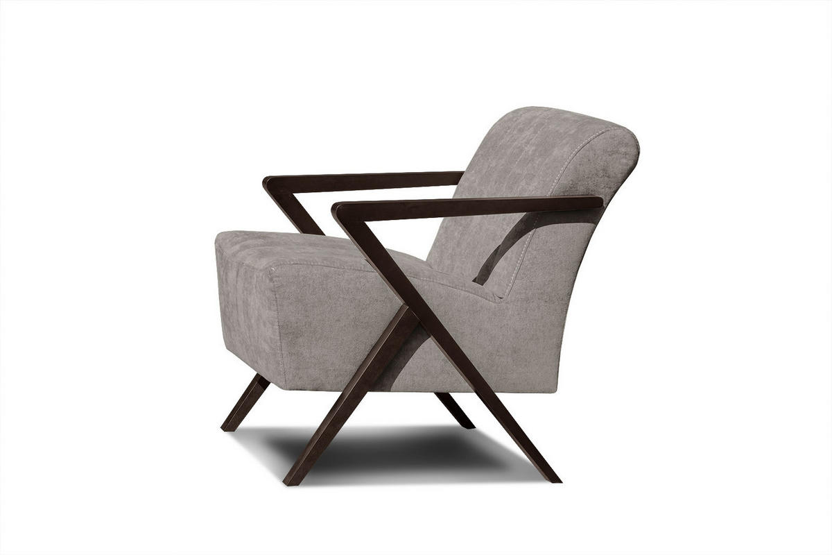 SESSEL LEBRON, taupe - Taupe, Holzwerkstoff/Textil (65/82/79cm) - Courtois Laville