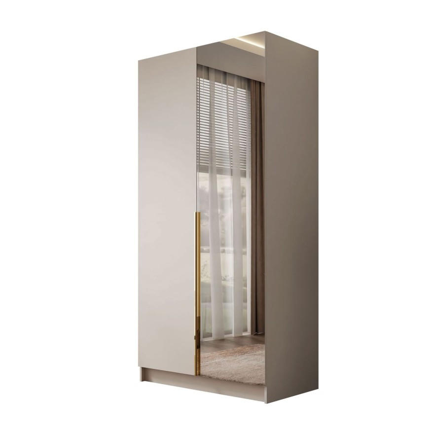 KLEIDERSCHRANK AUREL KASCHMIR 2D - Kaschmir, Holzwerkstoff (100/210/57cm) - Lookway