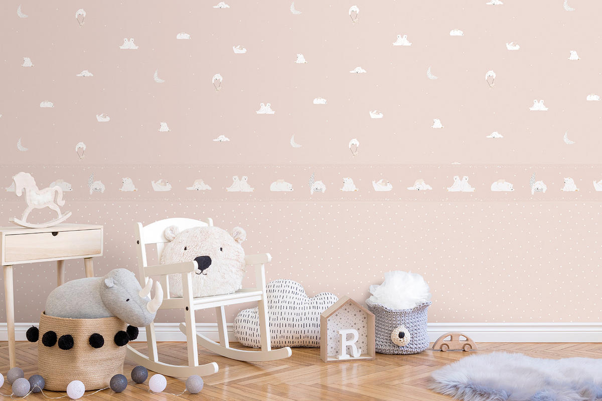 TAPETE Bärchen 53 cm x 10 m - Pink, Papier (53/0.1cm) - Sanders & Sanders