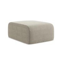 POUF Bouclé Stoff Grau - Taupe/Schwarz, Holzwerkstoff/Kunststoff (72/42/94cm) - Makamii
