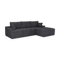 SOFA Coredo dunkelgrau Cord - Dunkelgrau, Textil (250/155cm) - Juskys