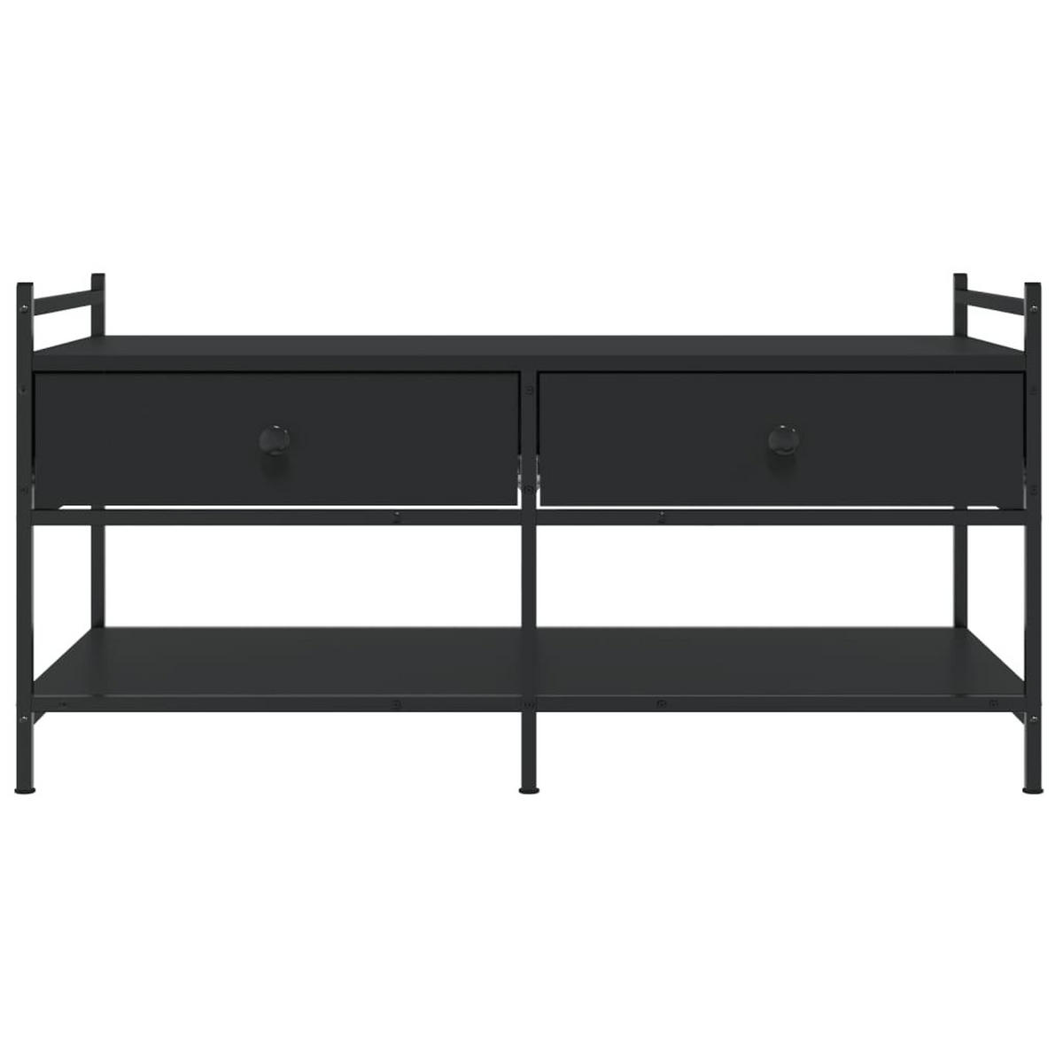 COUCHTISCH Schwarz 99x50x50 cm Holzwerkstoff - Schwarz, Holzwerkstoff (50/99/50cm) - furnicato