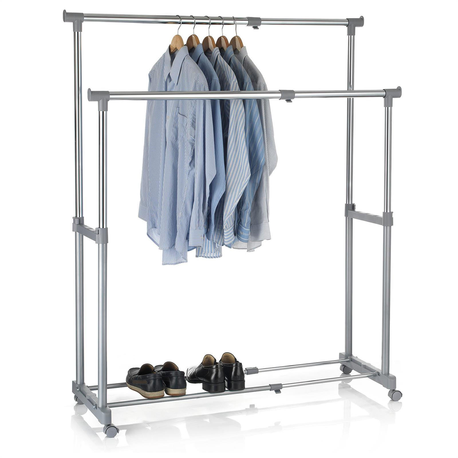 Idimex Garderobenwagen Grau 82x89x43 cm