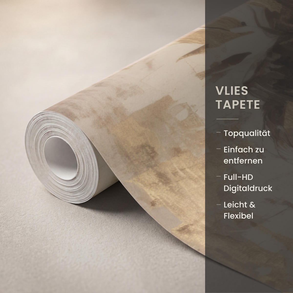 TAPETE - Frau - Gold - Abstrakt - Textur - 160x280 cm - Goldfarben, Papier (160/280cm) - OnlyWow