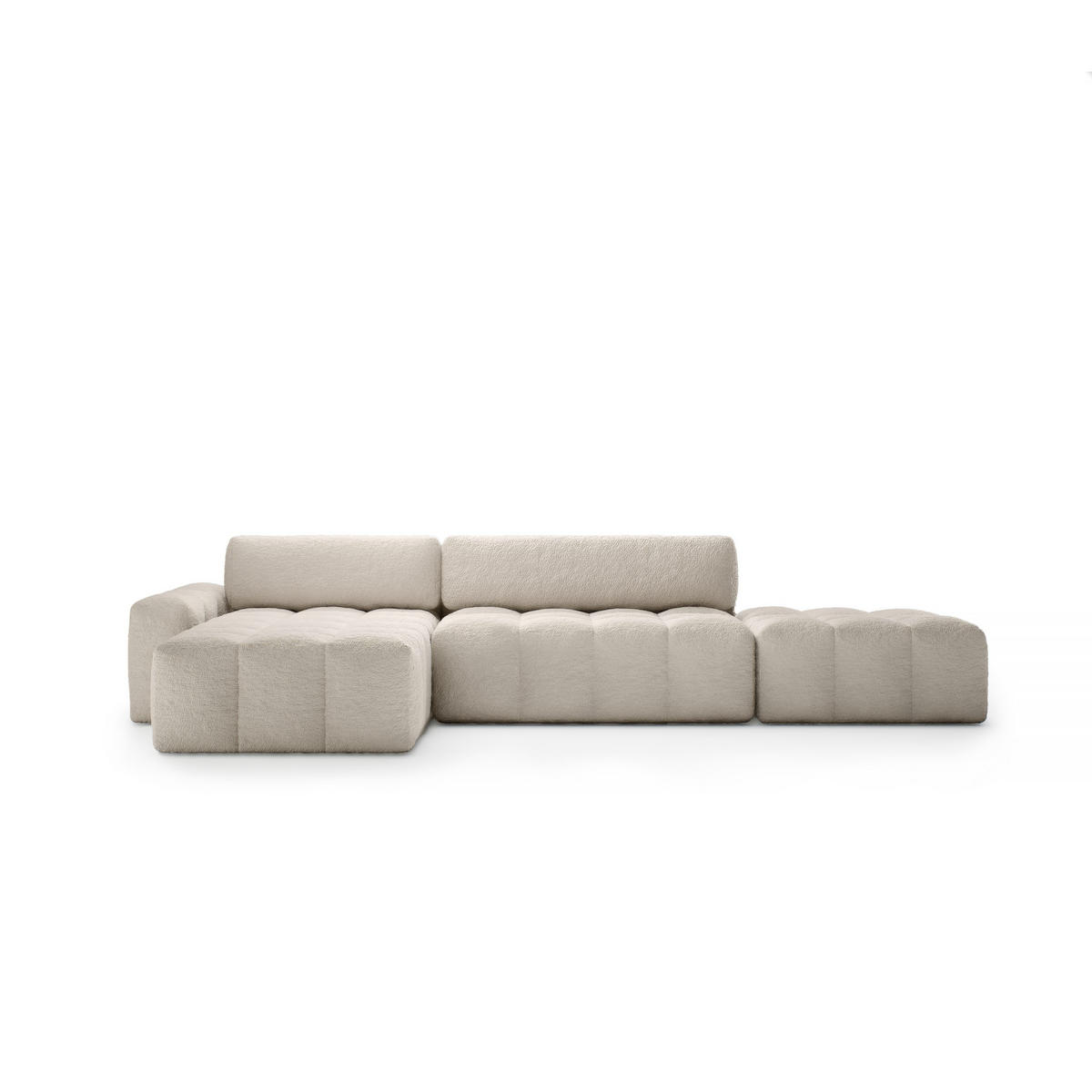 ECKSOFA mit Schlaffunktion Liptitz La, Beige - Beige, Textil (100/363cm) - Fedve