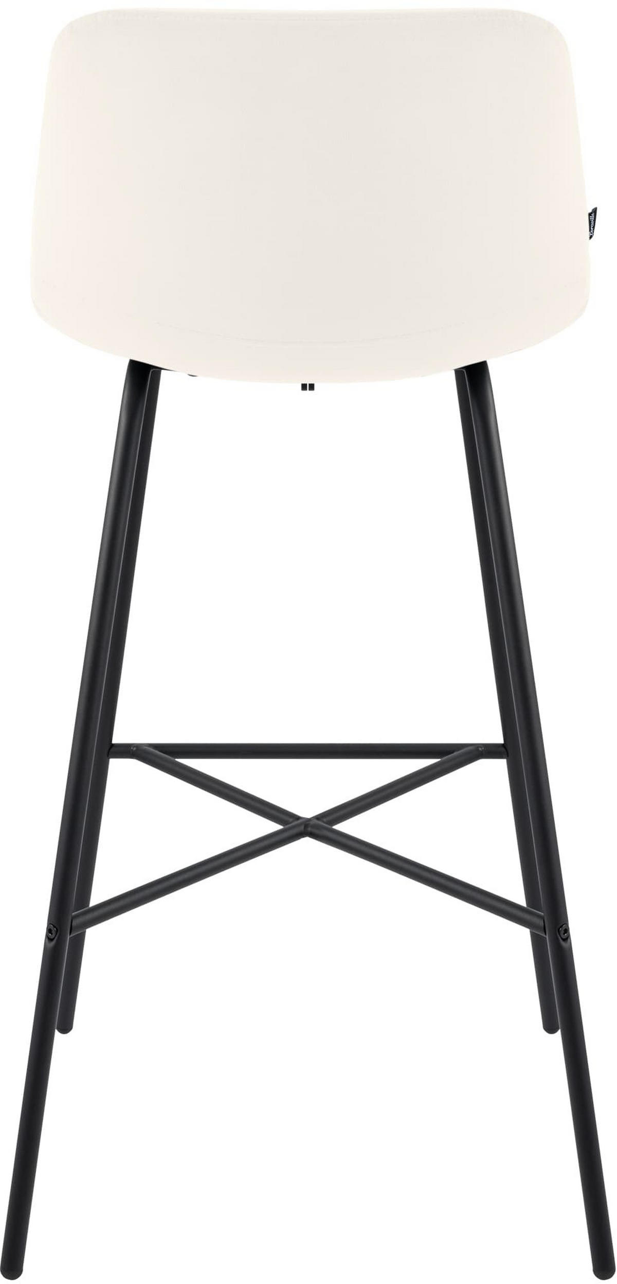 BARHOCKER Gekel Samt Creme - Creme, Textil (44/98/49cm) - DELUKE