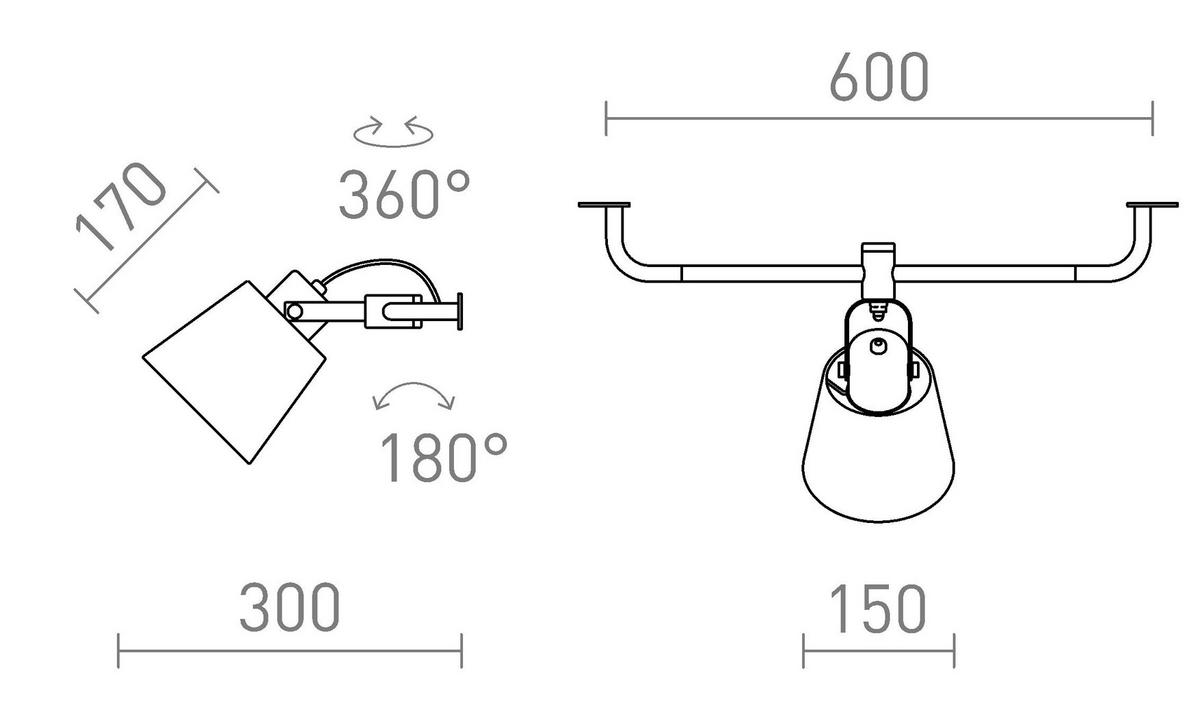 DECKENLEUCHTE CHOUPETTE Schwarzgrau Textilien 11 W - Schwarz, Textil (66/15/31cm) - Rendl