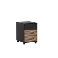 ROLLCONTAINER Raven 57x40x50 cm Akustikplattenoptik Schwarz - Schwarz, Holz (40/57/50cm) - PROREGAL