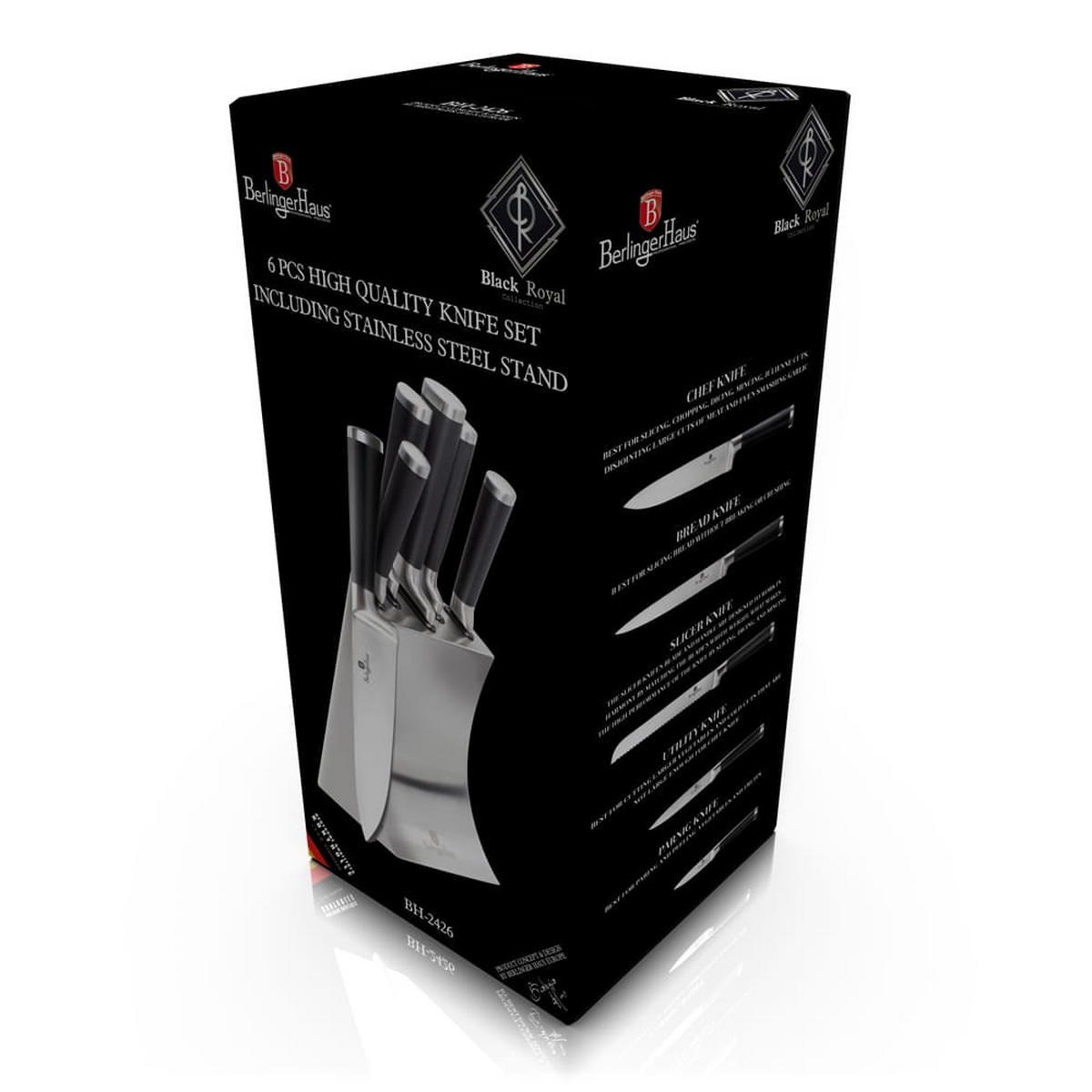 MESSERSET Silber 30/10/30 cm BH2426 - Silberfarben, Metall - Berlinger Haus