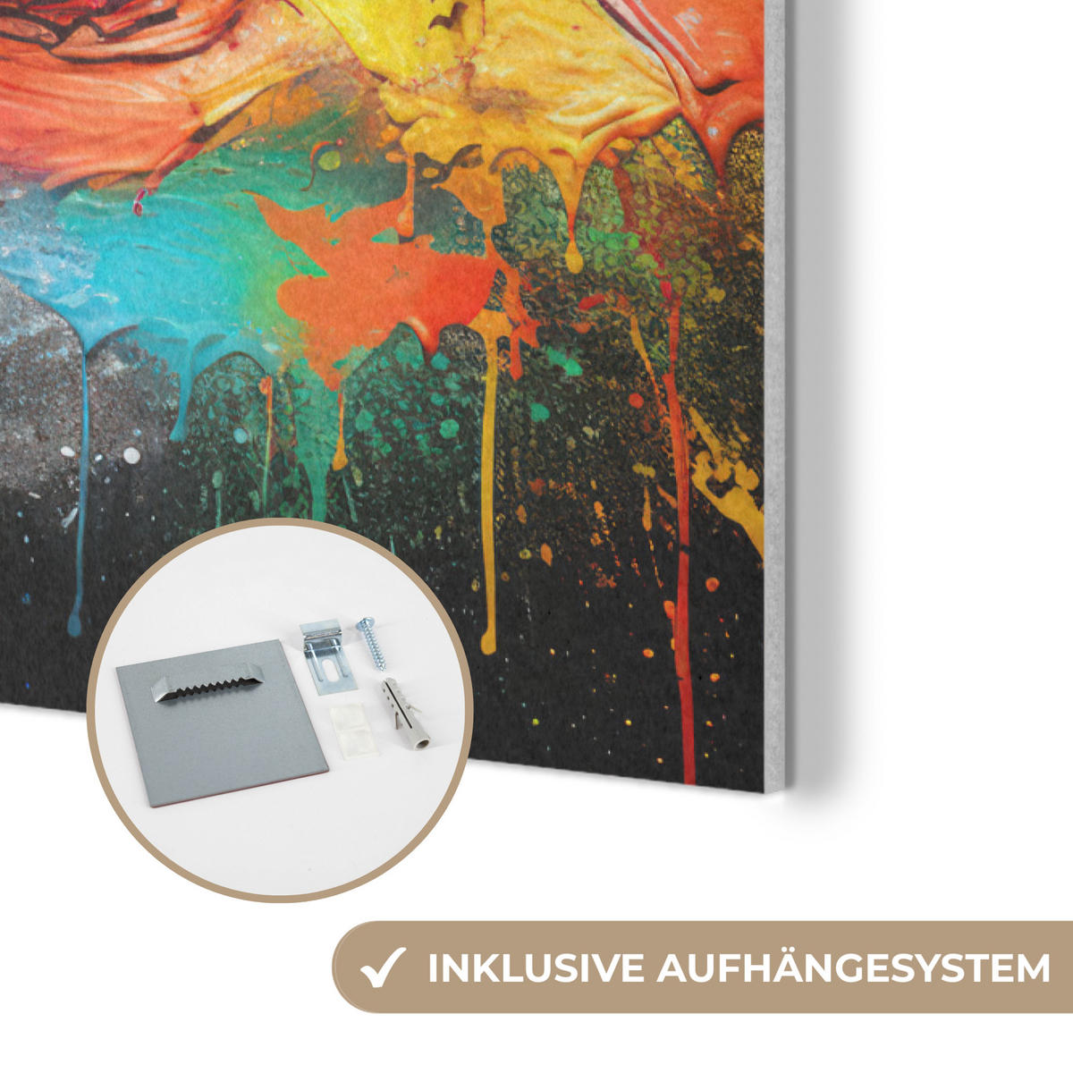 AKUSTIKBILD Fußball - Farbe - Farben - Schwarz - Weiß Wanddeko 60x90 cm - Weiß, Kunststoff (60/90/0.9cm) - MuchoWow
