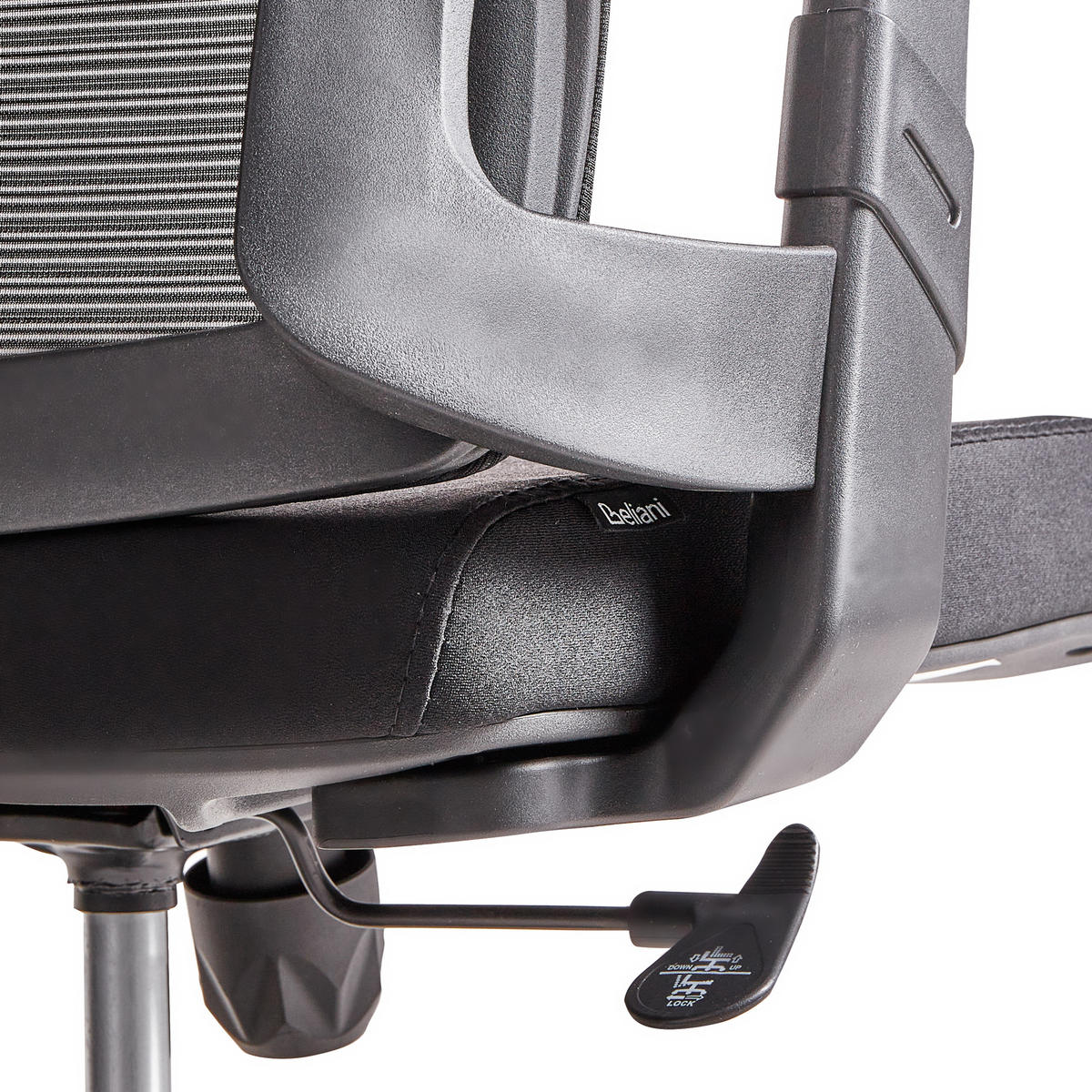 BÜROSTUHL Schwarz Bard - Schwarz, Textil (50/113/66cm) - Beliani