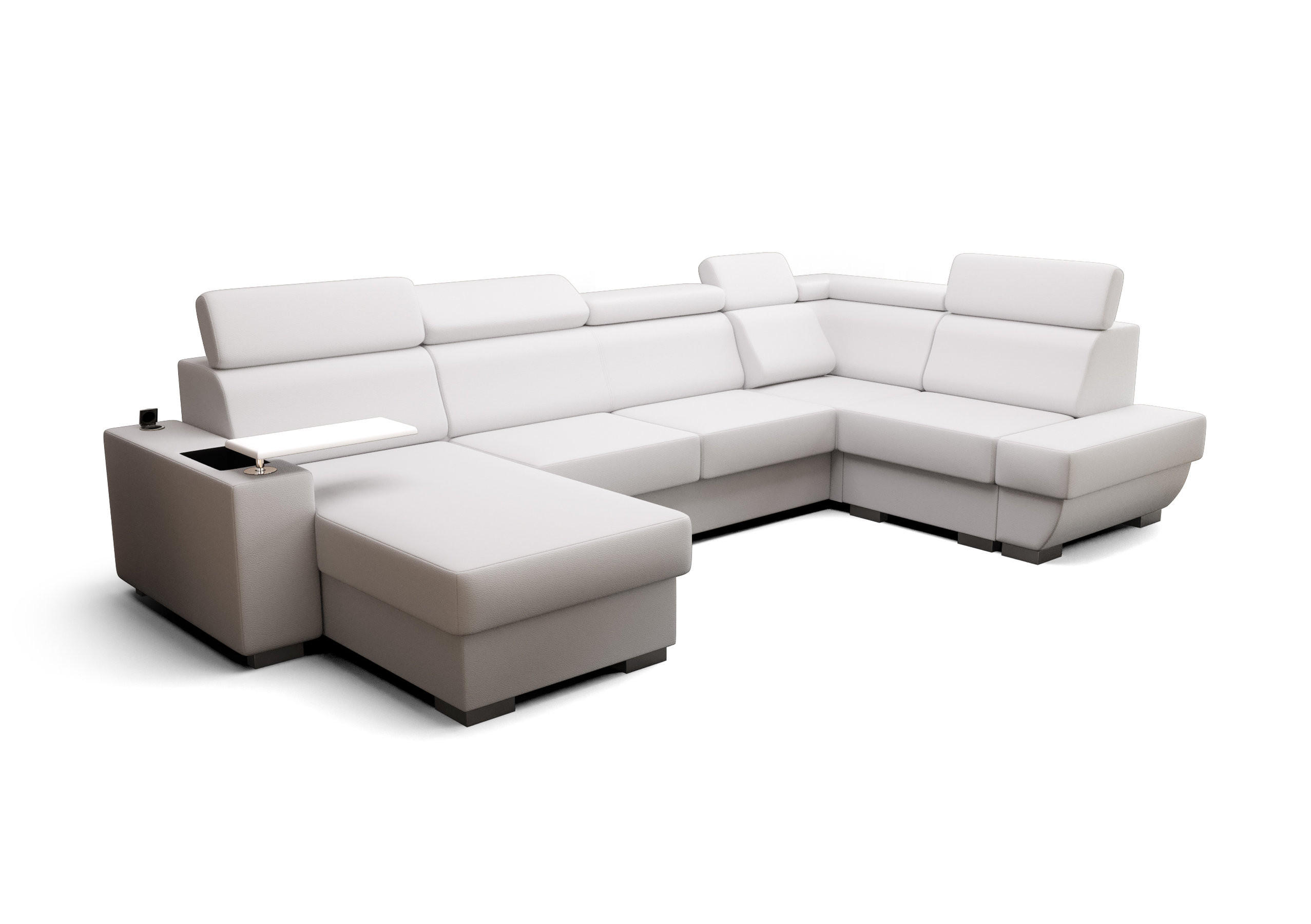 O-Sofa Wohnlandschaft Weiß 340x103x200 cm