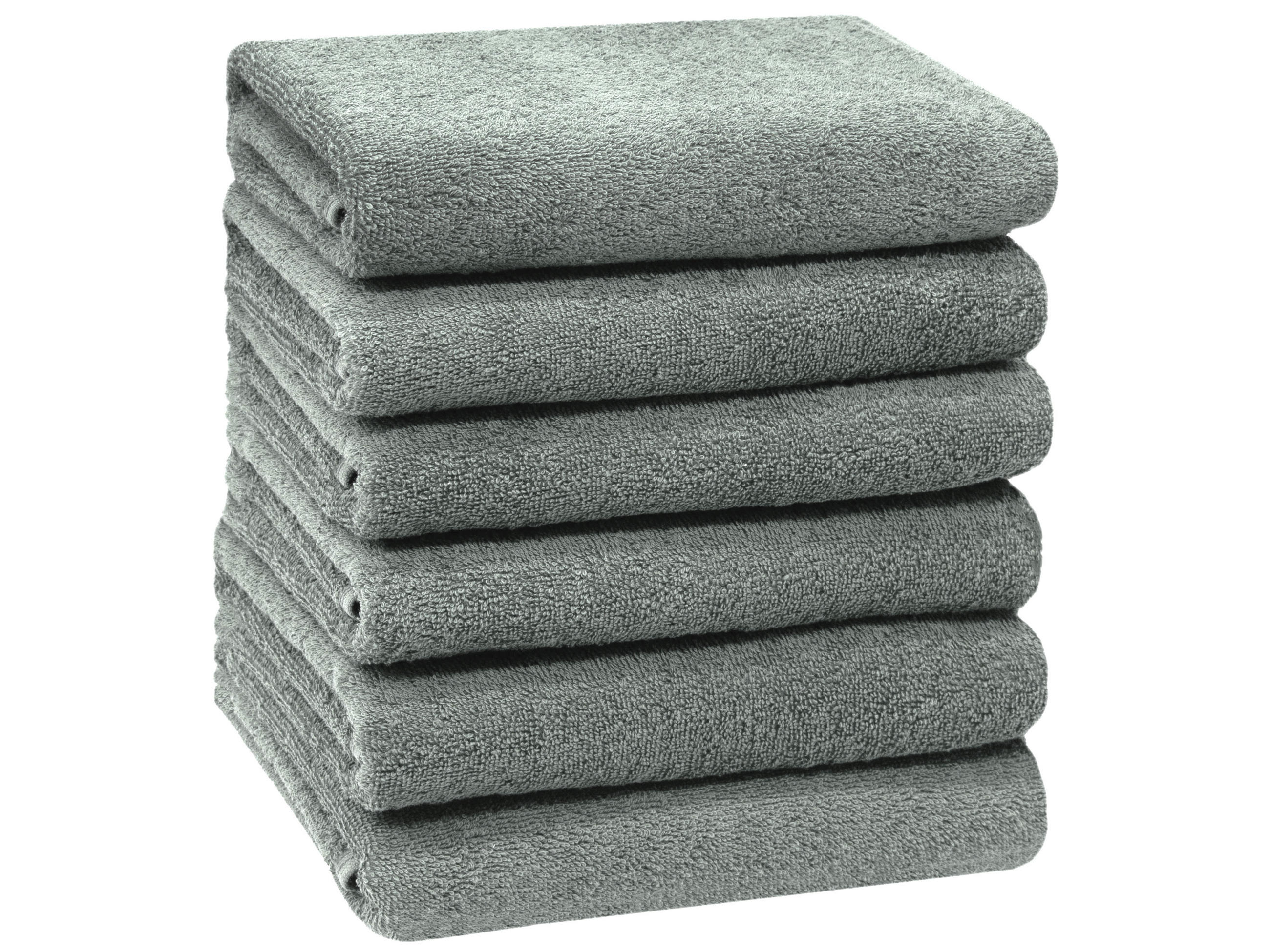 HANDTÜCHER, 6er-Set, 50x100 cm, 100% Baumwolle, Grau - Hellgrau, Textil (50/100cm) - Zollner