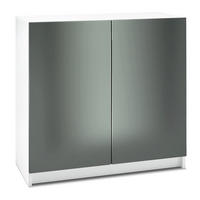 KOMMODE Elona, Büroschrank mit Soft-Close & Push-to-Open, Aktenschrank, Home Office & Büro, Weiß/Anthrazit matt, 82 x 78 x 37 cm - Anthrazit, Holzwerkstoff (82/78/37cm) - InnoFurn