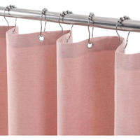 DUSCHVORHANG Leinen 122 x 182 cm Rosa - Rosa, Textil (122/182cm)