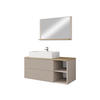 BADMÖBEL-SET Kertos Rillen I - Sandfarben, Holzwerkstoff (100/57/45cm) - MIRJAN24