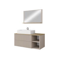 BADMÖBEL-SET Kertos Rillen I - Sandfarben, Holzwerkstoff (100/57/45cm) - MIRJAN24
