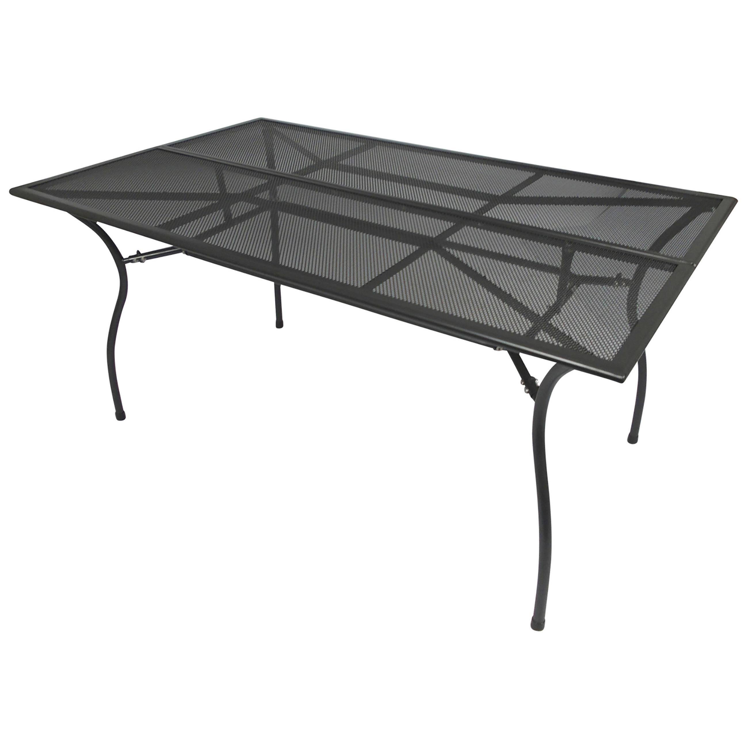 GARTENTISCH Glasgow - 150x90cm, aus Streckmetall pulverbeschichtet dunkelgrau - Grau, Metall (150/90/73cm) - TPFGarden