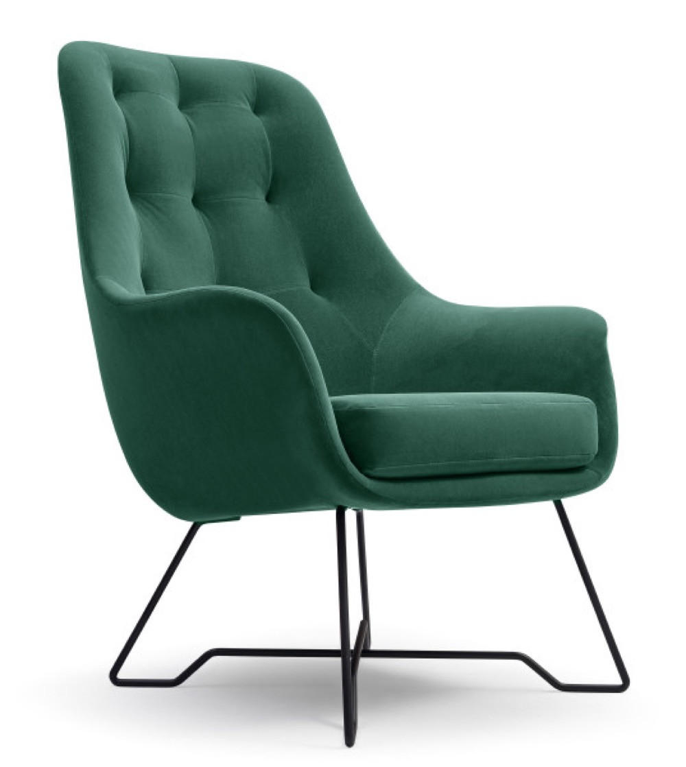 SESSEL Grün ENZO Gepolstert Mit Gepolstertem Rücken - Grün, Textil (72.5/101.5/83cm) - Sepro Meble
