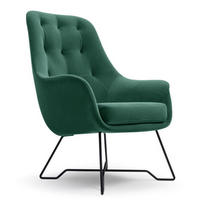 SESSEL Grün ENZO Gepolstert Mit Gepolstertem Rücken - Grün, Textil (72.5/101.5/83cm) - Sepro Meble