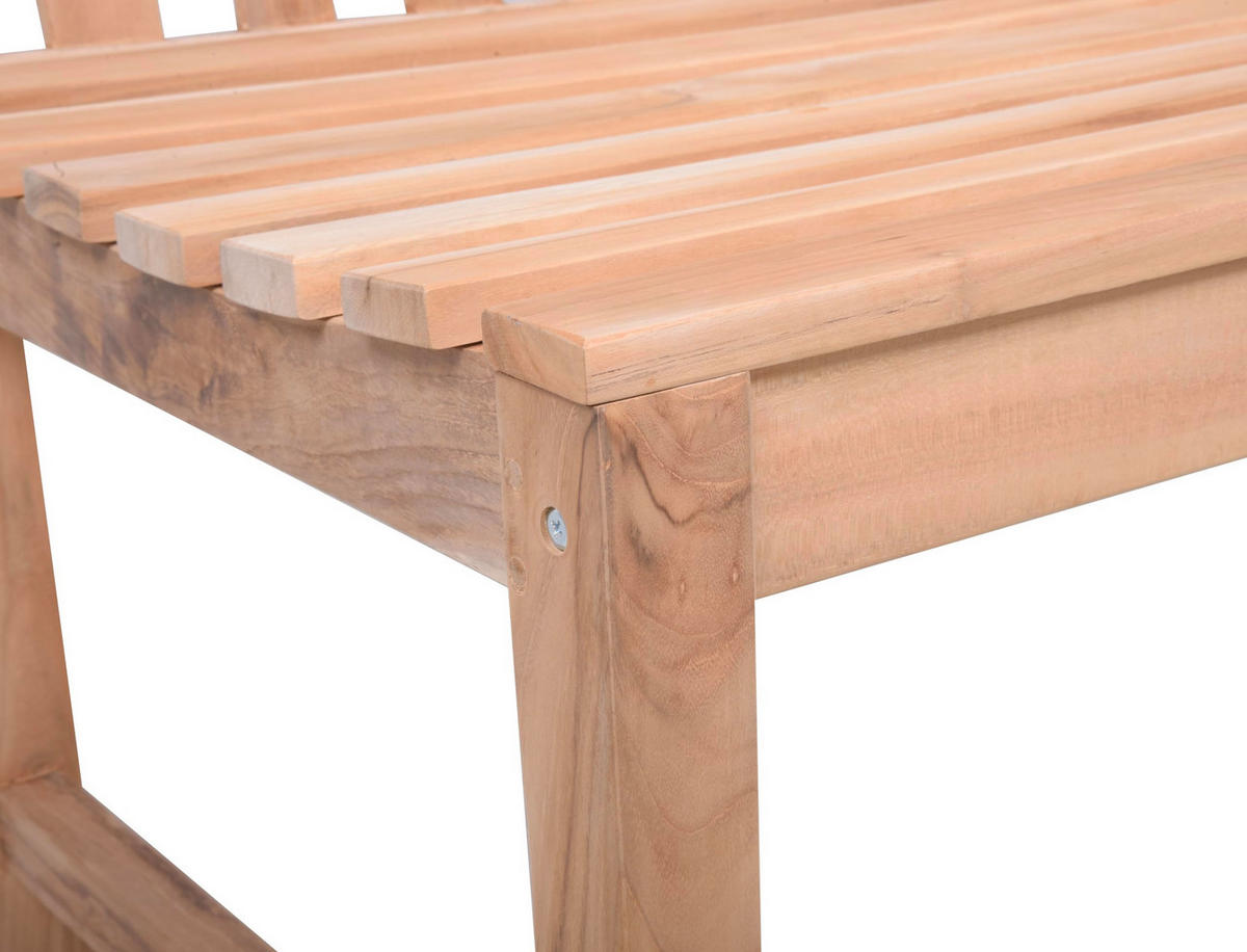 GARTENBANK Omar 2-Sitzer 120 cm ohne Armlehnen Terrassenbank - Hellbraun, Holz (60/92/120cm) - DELUKE