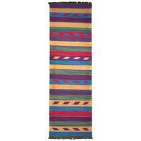 HANDWEBTEPPICH Kelim Gashgai Mehrfarbig 196/60 cm Schurwolle - Multicolor, Textil (60/196cm) - Looma