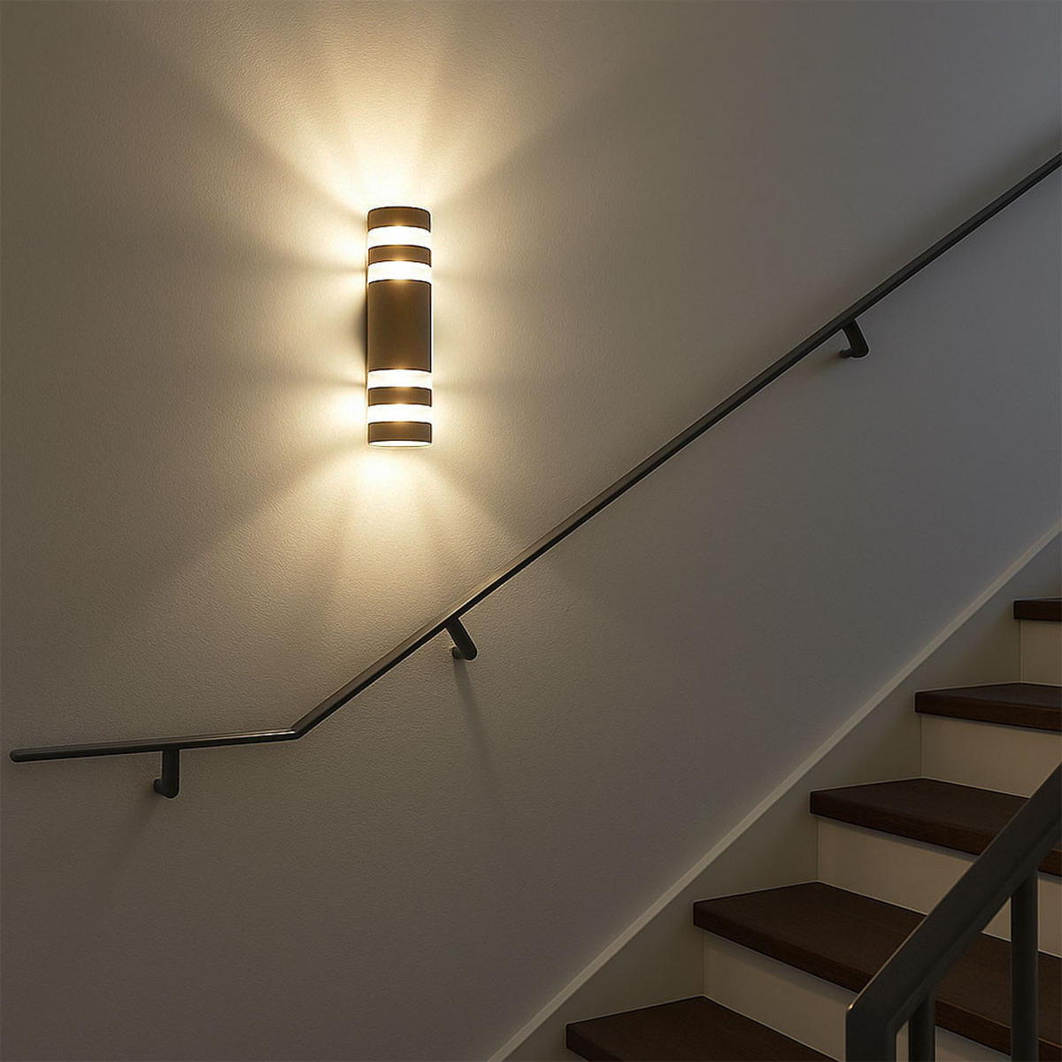 WANDLEUCHTE Glas Bronze 2 flammig - Bronzefarben, Glas (6.5/22/6.5cm) - Globo Lighting