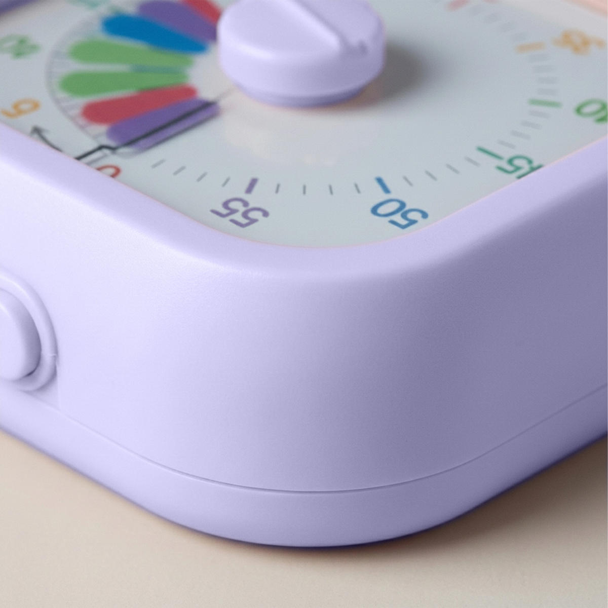 TIMER Lila 60 minuter - Lila, Plast (9/9/4.5cm) - Relaxdays