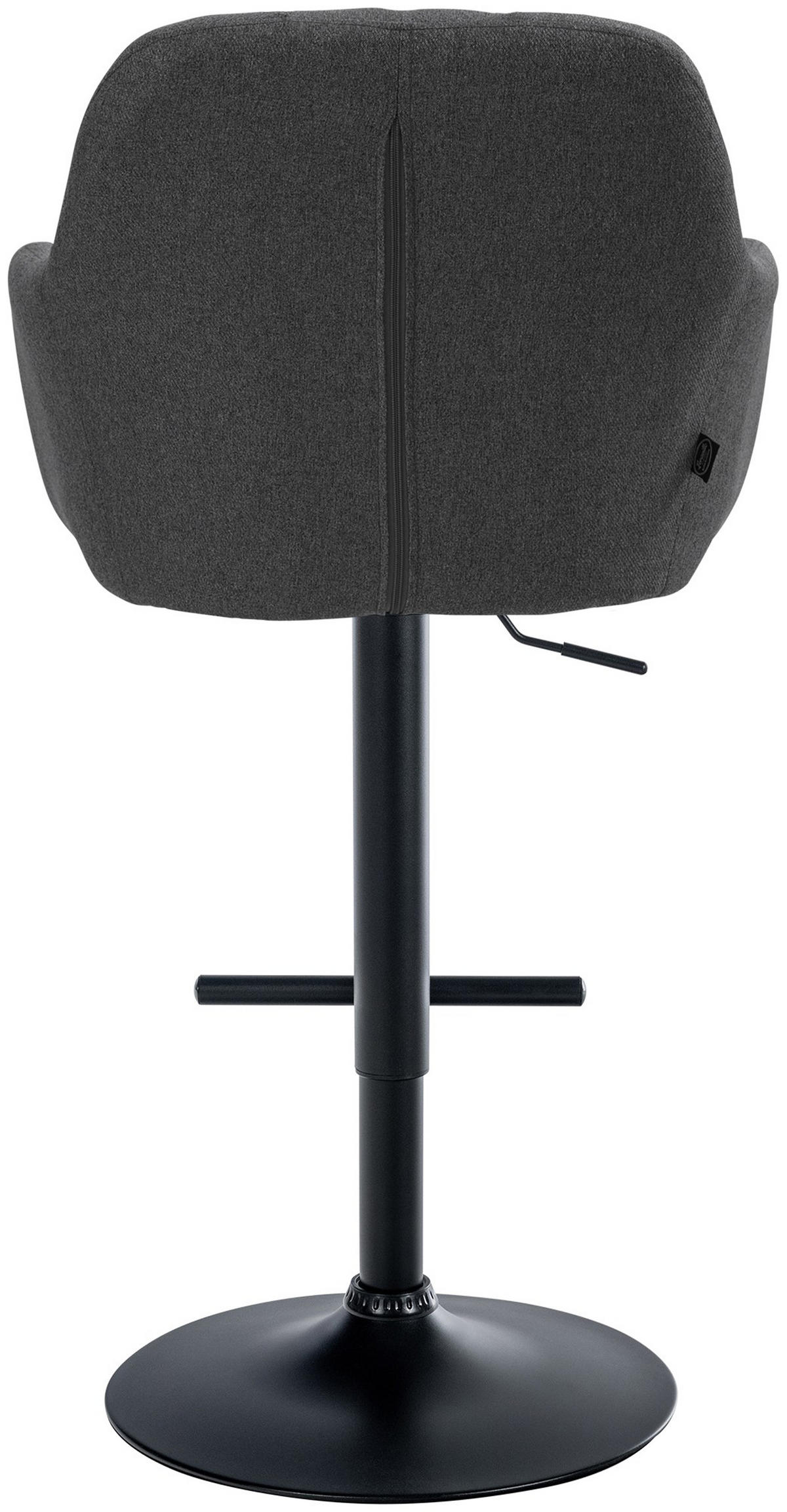 BARHOCKER Nardo Stoff schwarz dunkelgrau - Dunkelgrau/Schwarz, Textil/Metall (57/118/59cm) - TPFLiving