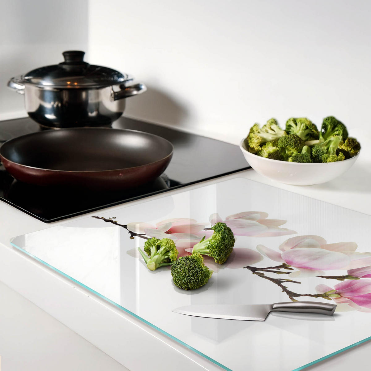 GLASPLATTE 60x52 cm Magnolie - Pink, Glas (60/0.4/52cm) - TULUP
