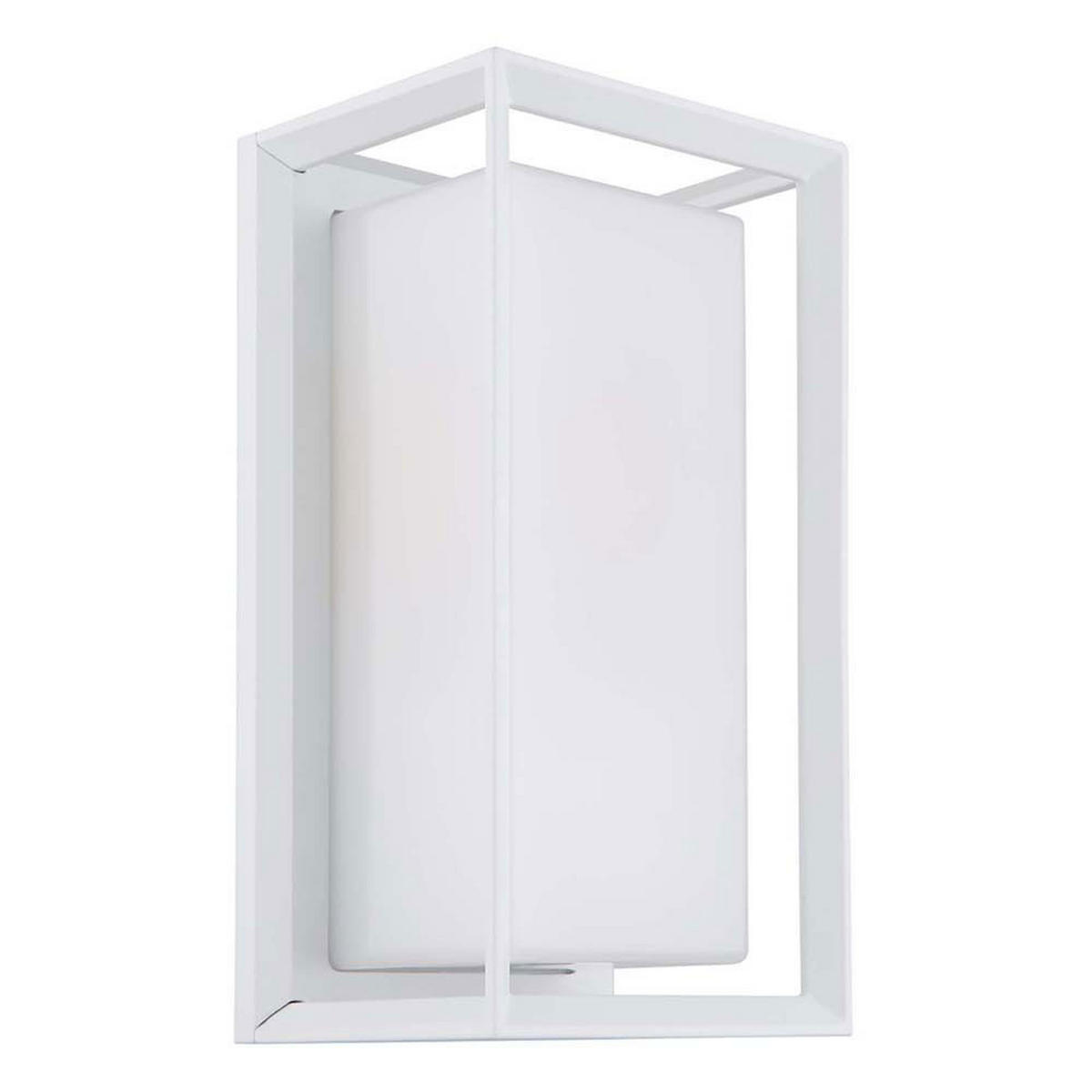 AUSSEN-WANDLEUCHTE Aluminium Weiß Matt Satiniert - Weiß, Metall (13/24.8/12.2cm) - Globo Lighting