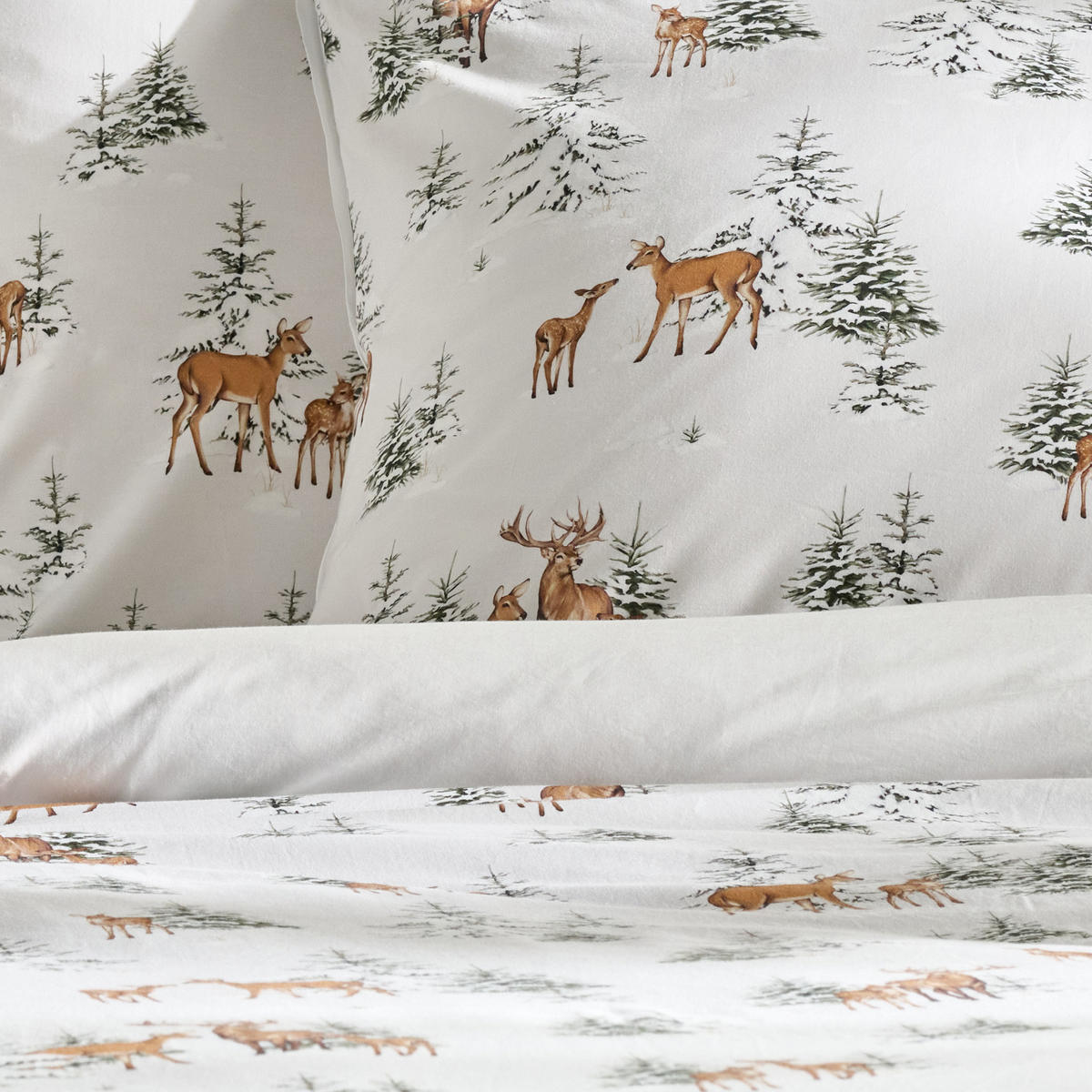 BETTWÄSCHE Baumwoll HIVROS, 160x200 cm, Hellbeige, Winter Weihnachten Bettbezug, Weihnachtsdeko, Christmas, Weihnachtsmotiv - Beige, Textil (160/200cm) - home&you