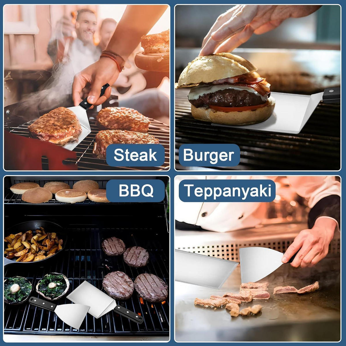 GRILLSPACHTEL Set 2-teilig Edelstahl - Multicolor, Metall (13/1.3/30cm)