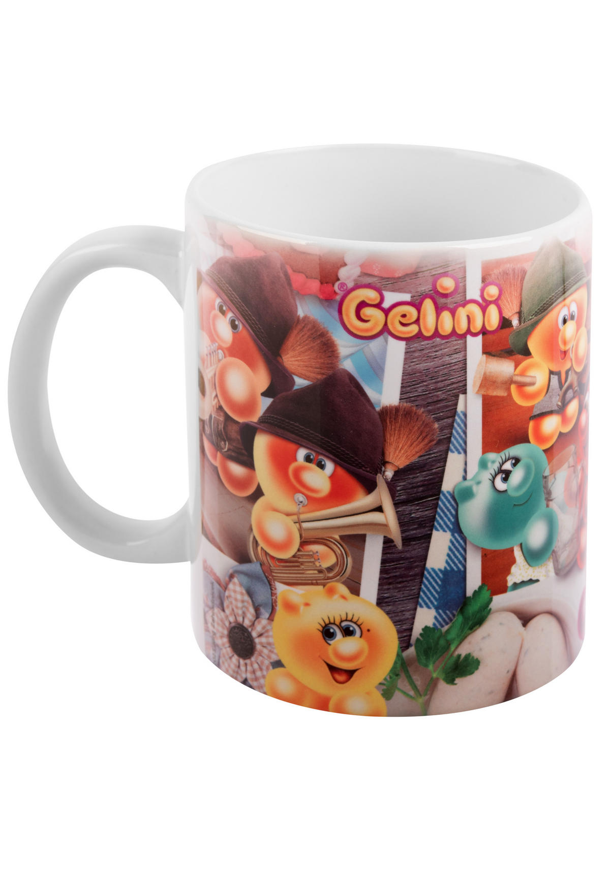 KAFFEEBECHER Gelini Brotzeit Mehrfarbig 320 ml - Multicolor, Keramik (0.32L) - United Labels