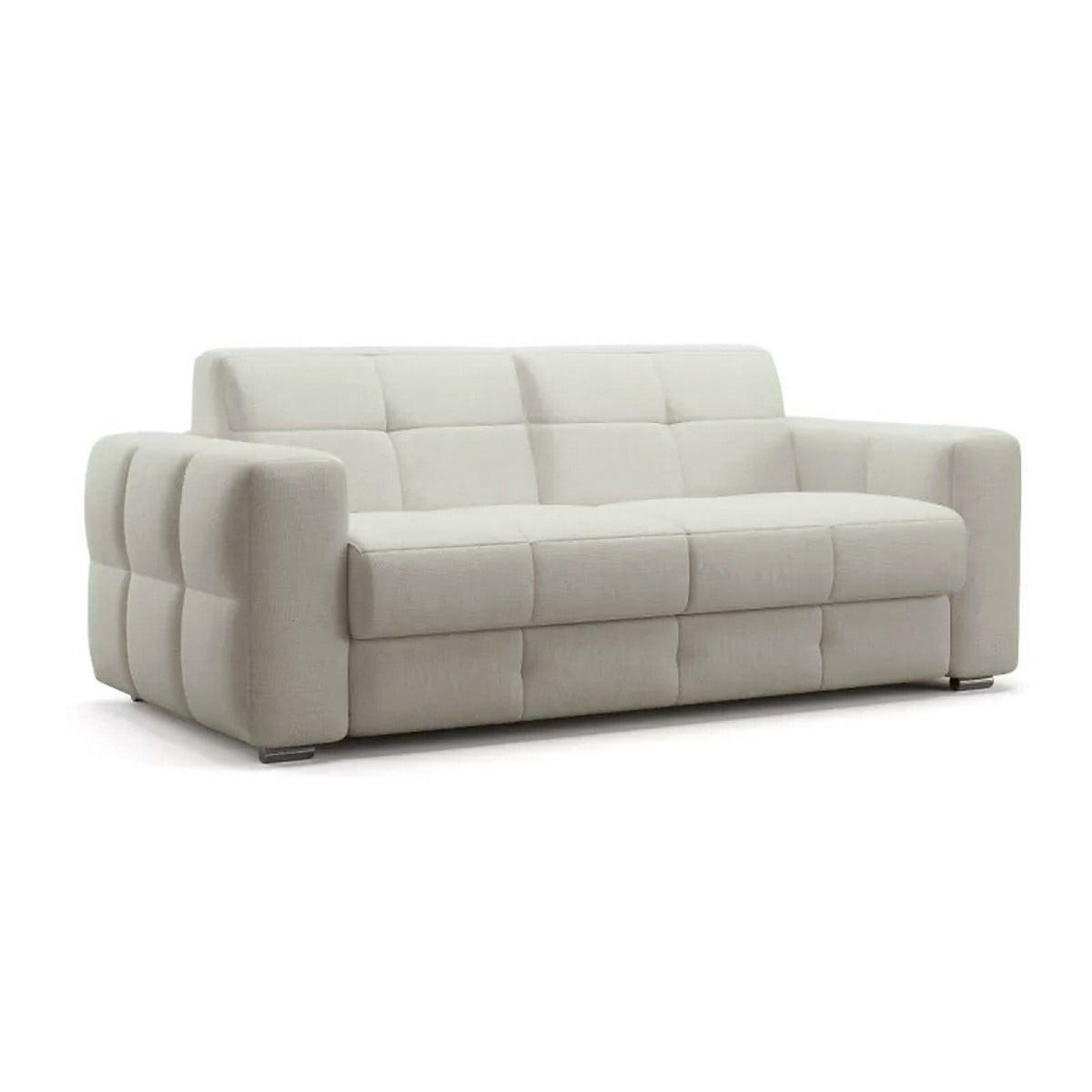 SCHLAFSOFA 3-sitzer mit express-Öffnung in stoff cameron 207/102/84 cm - Beige, Holz (207/84/102cm) - Calicosy