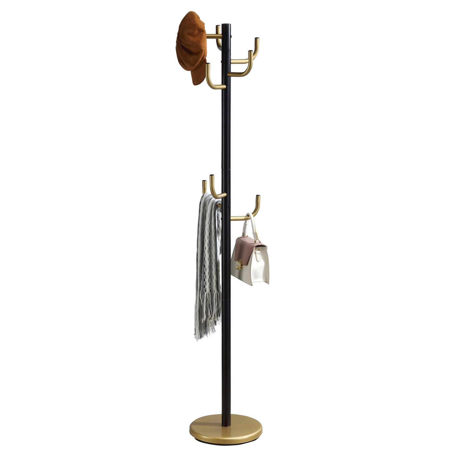 KLEIDERSTÄNDER MILA - Goldfarben/Schwarz, Metall (30/174/30cm) - IDIMEX