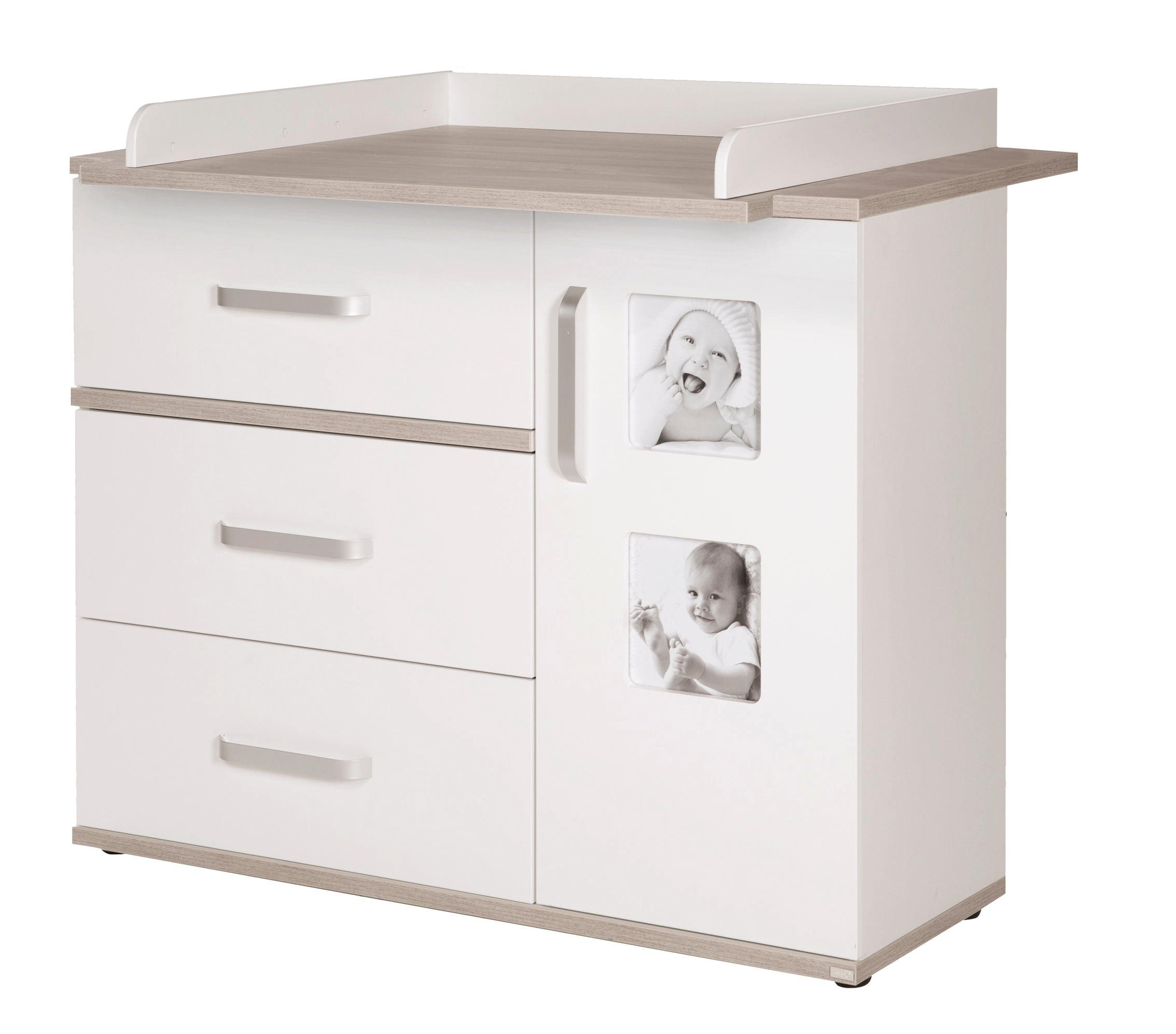 WICKELKOMMODE Moritz - Weiß, Holzwerkstoff/Metall (117/101.5/78cm) - Roba