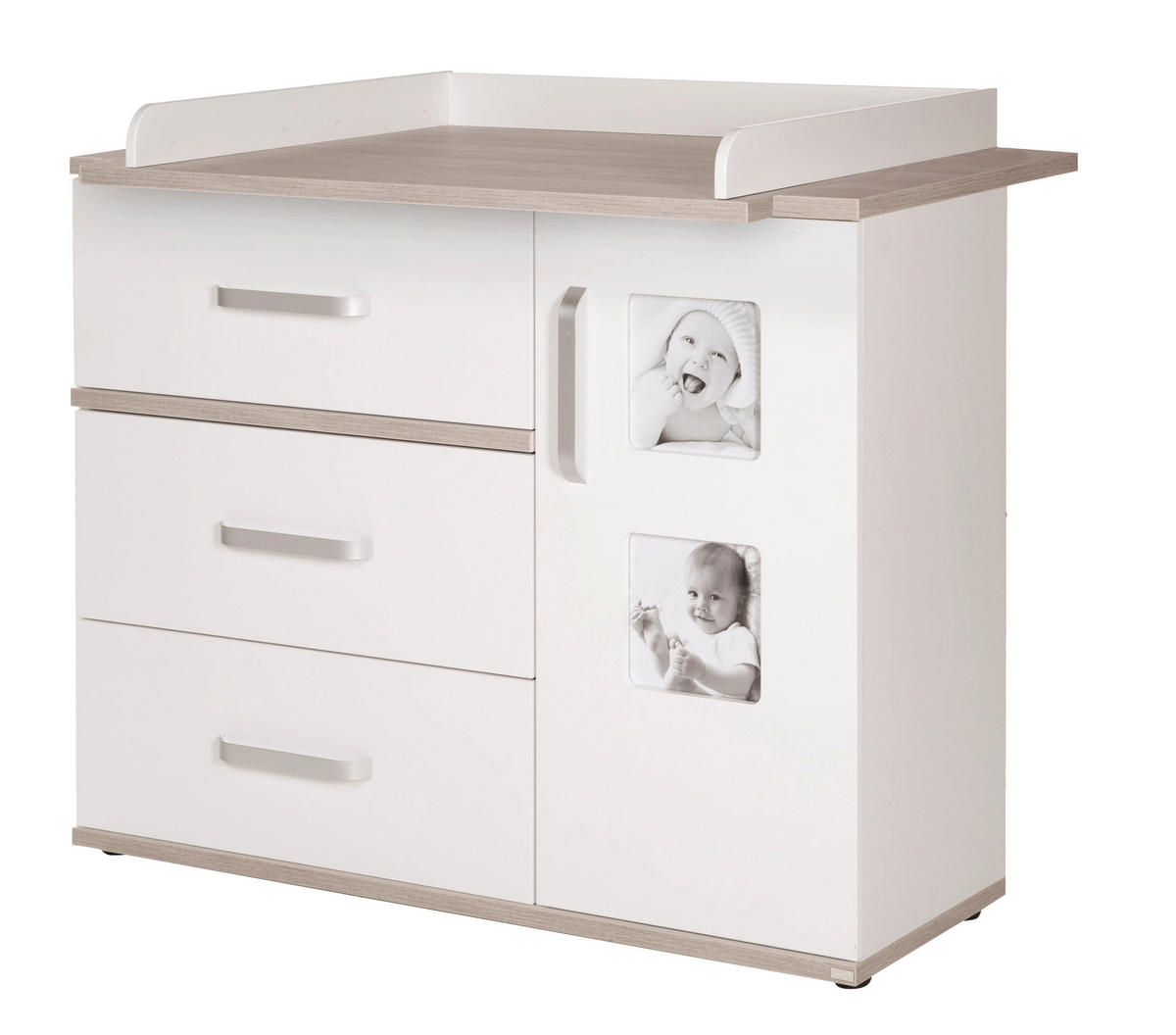 WICKELKOMMODE Moritz - Weiß, Holzwerkstoff/Metall (117/101.5/78cm) - Roba