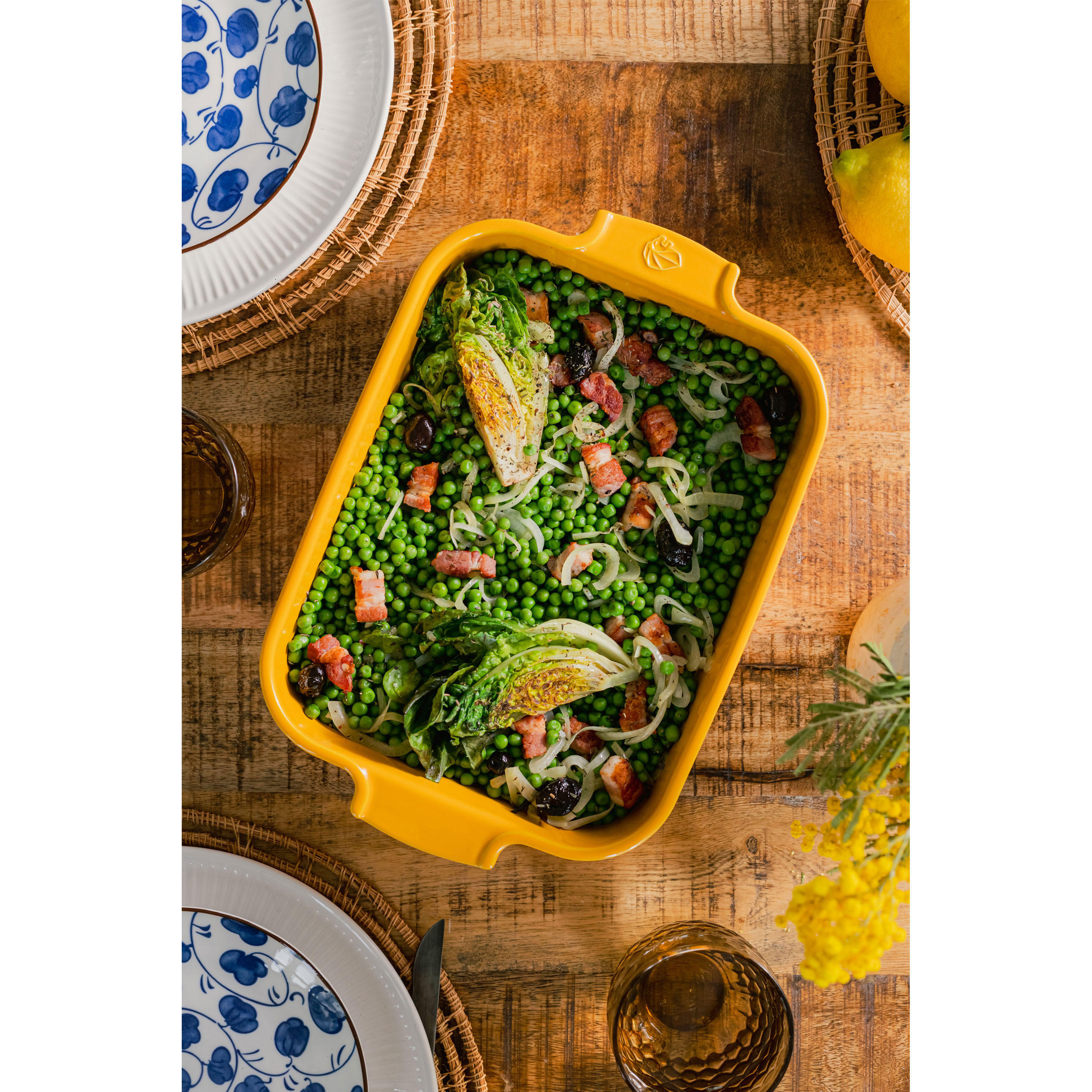 AUFLAUFFORM Keramik Appolia 32cm Rechteckig Safrangelb Spülmaschinenfest - Gelb, Keramik (21.7/32/7.2cm) - PEUGEOT