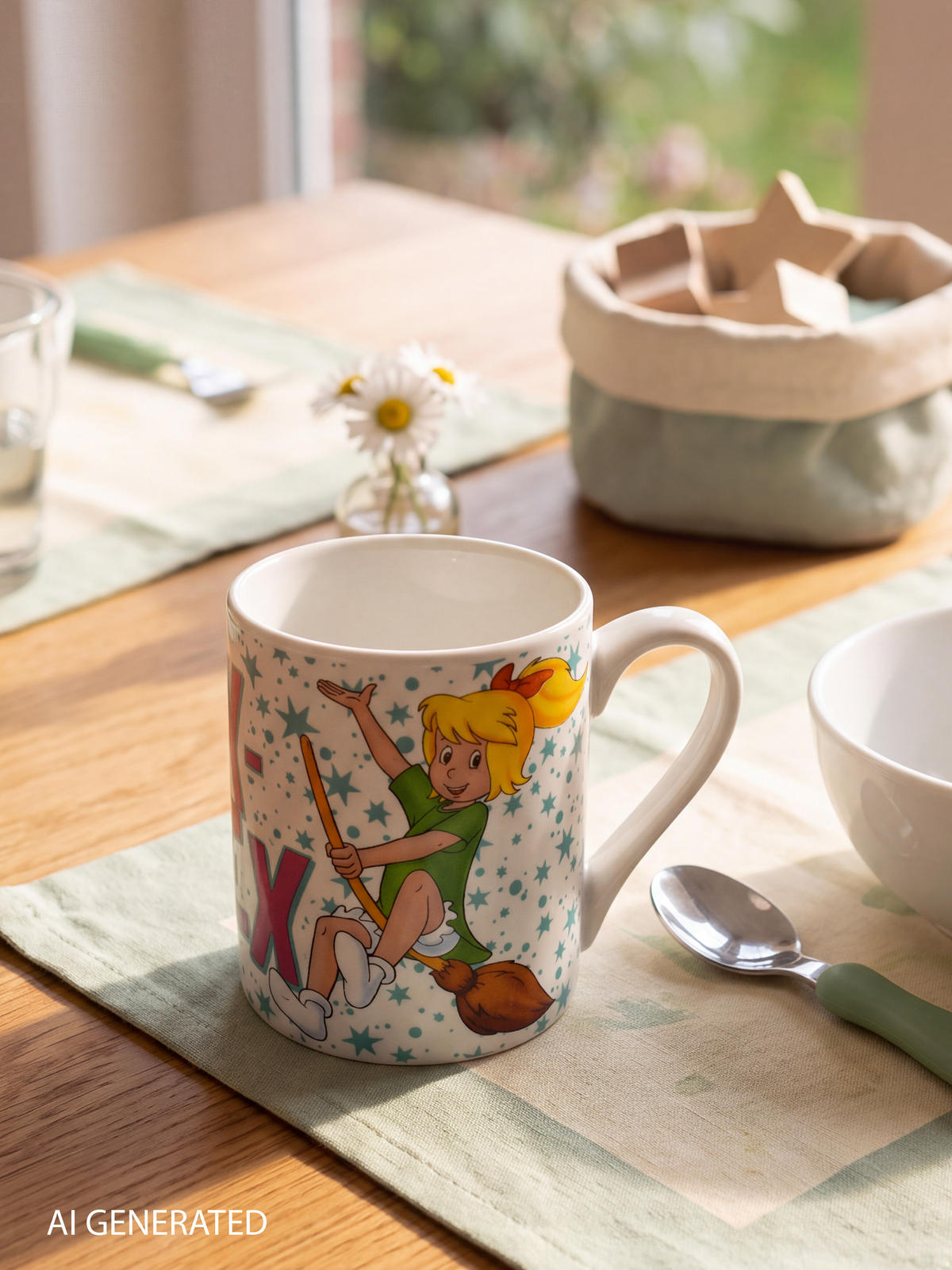 FRÜHSTÜCKSSET Bibi Blocksberg Hex Hex Rosa 3-teilig - Rosa, Keramik (23.8/11.2/23.3cm) - United Labels