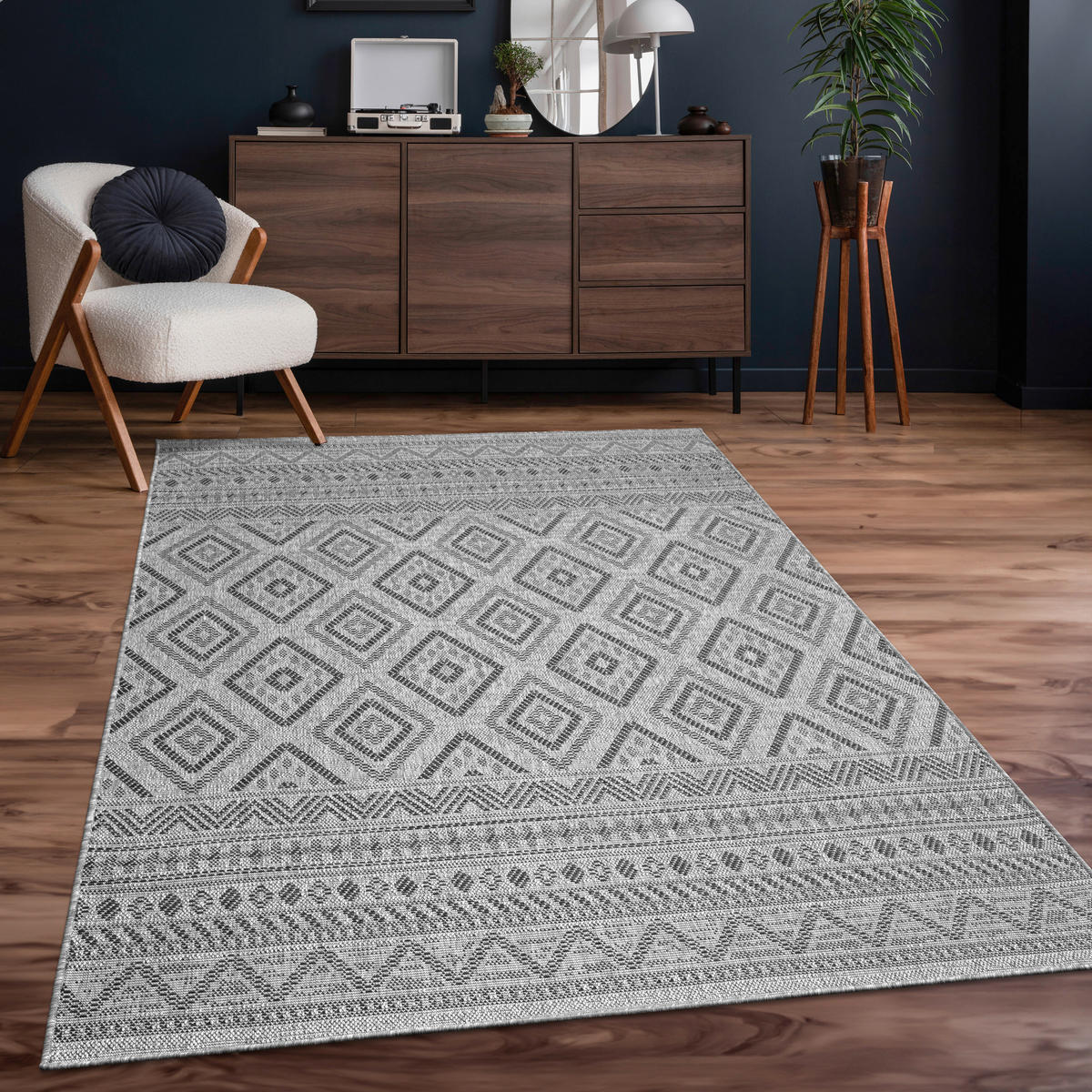 OUTDOORTEPPICH 240/340 cm Vermont 184 - Anthrazit, Textil (240/340cm) - Paco Home