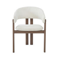 ESSTUHL 2er-Set Walnuss-Optik Beige mit Armlehnen und Leinenstoff - Walnussfarben, Textil (61.5/83/52.5cm) - PANGIVO