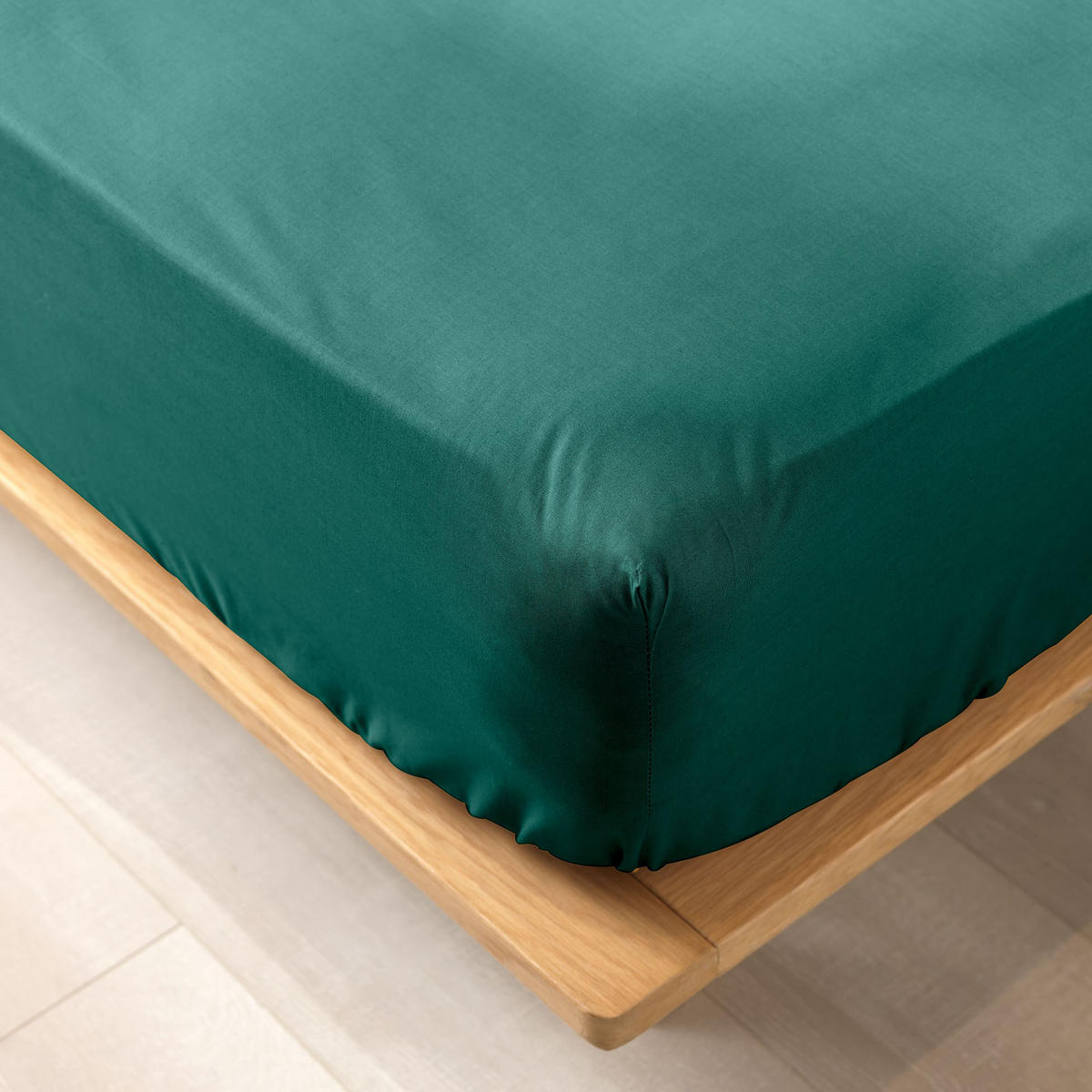 SPANNBETTTUCH mit Gummizug Biolina 200/180 cm - Grün, Naturmaterialen (180/200cm) - Douceur d´intérieur