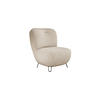 SESSEL LUIS, Skandinavischer Stil – Freistehend, 82×56×82 cm, PULVERWEISS - Sandfarben/Schwarz, Holz/Textil (82/82/66cm) - DomoHome
